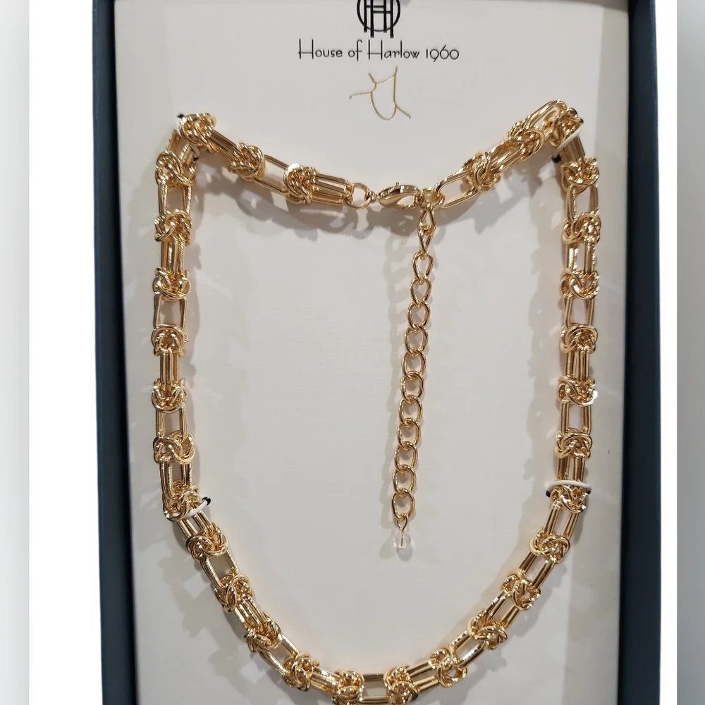✨️▪️House of Harlow ▪️1960 gorgeous chain Link Gold Tone 17